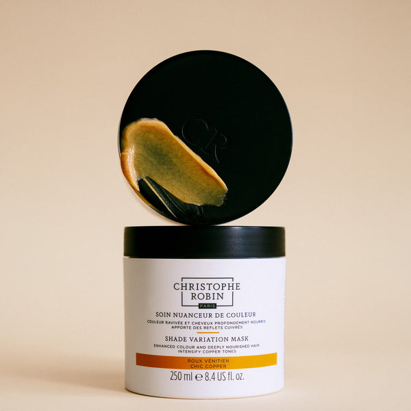 Christophe Robin shade variation mask in chic copper variant showing texture 