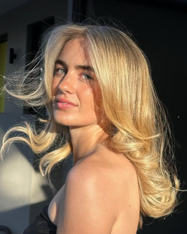 shot of girl with blonde hair
