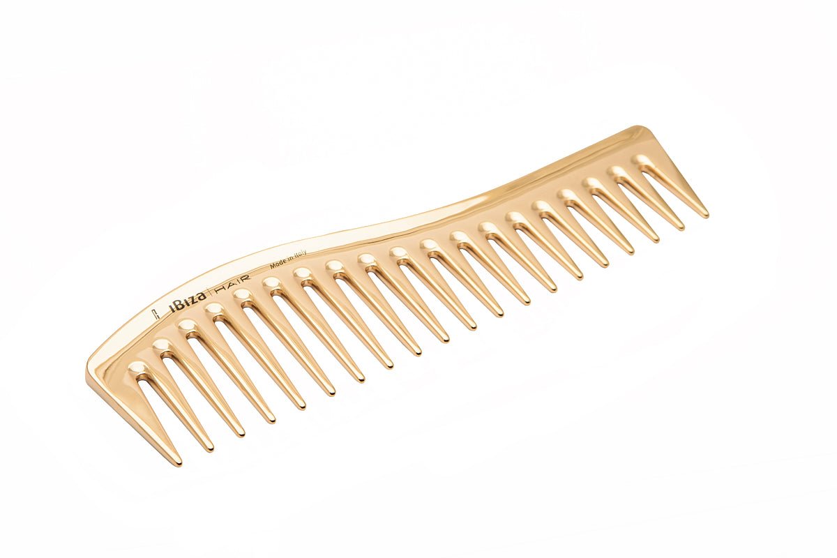 Ibiza Hair Gold Wave Comb - Styling and Detangling Tool