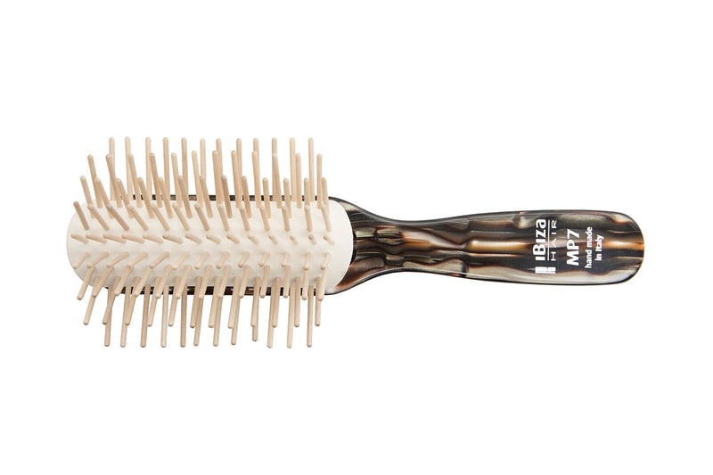 Ibiza Hair Tools MP7 tortoiseshell hairbrush with wooden pins 