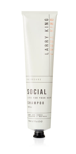 Larry King Social Life shampoo for fine, flat, limp hair. 150ml refill 